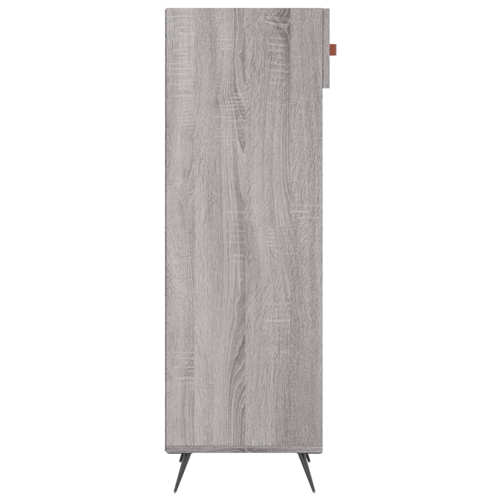 vidaXL Shoe Cabinet Grey Sonoma 30x35x105 cm Engineered Wood 5