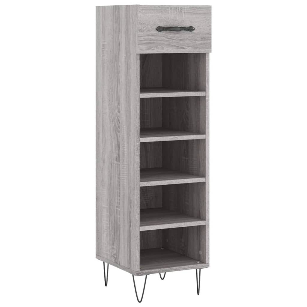 vidaXL Shoe Cabinet Grey Sonoma 30x35x105 cm Engineered Wood 2