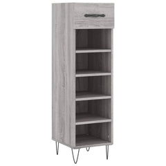 vidaXL Shoe Cabinet Grey Sonoma 30x35x105 cm Engineered Wood 2
