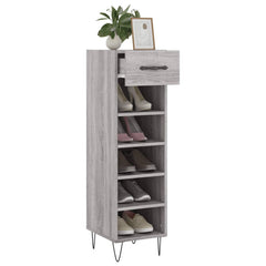 vidaXL Shoe Cabinet Grey Sonoma 30x35x105 cm Engineered Wood 4