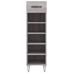 vidaXL Shoe Cabinet Grey Sonoma 30x35x105 cm Engineered Wood 6