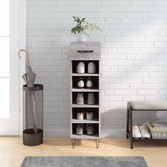 vidaXL Shoe Cabinet Grey Sonoma 30x35x105 cm Engineered Wood 1