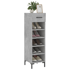 vidaXL Shoe Cabinet Concrete Grey 30x35x105 cm Engineered Wood 3