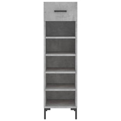 vidaXL Shoe Cabinet Concrete Grey 30x35x105 cm Engineered Wood 6