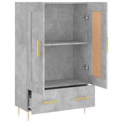vidaXL Highboard Concrete Grey 69.5x31x115 cm Engineered Wood 6