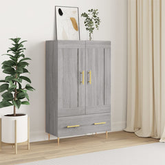 vidaXL Highboard Grey Sonoma 69.5x31x115 cm Engineered Wood 1
