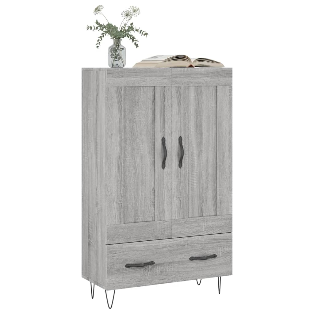 vidaXL Highboard Grey Sonoma 69.5x31x115 cm Engineered Wood 3