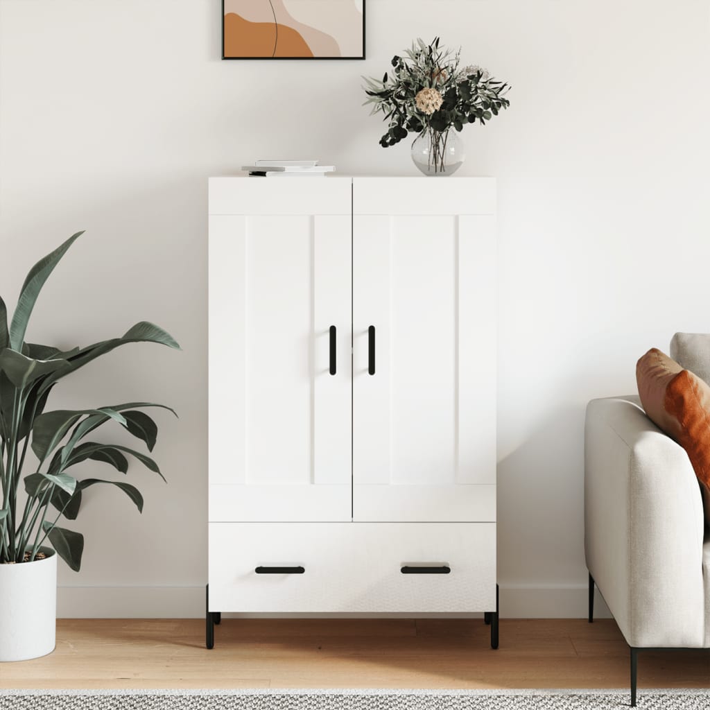 vidaXL Highboard High Gloss White 69.5x31x115 cm Engineered Wood 1