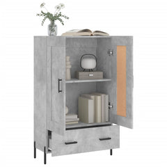 vidaXL Highboard Concrete Grey 69.5x31x115 cm Engineered Wood 4