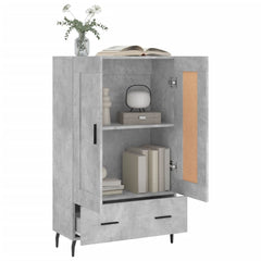 vidaXL Highboard Concrete Grey 69.5x31x115 cm Engineered Wood 4