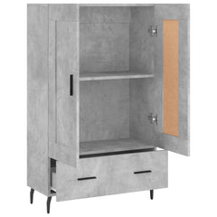 vidaXL Highboard Concrete Grey 69.5x31x115 cm Engineered Wood 6