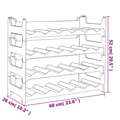 vidaXL Wine Rack for 24 Bottles PP Stackable 6
