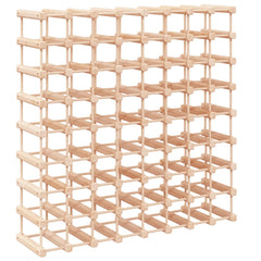 vidaXL Wine Rack for 72 Bottles 90.5x23x90.5 cm Solid Wood Pine 5
