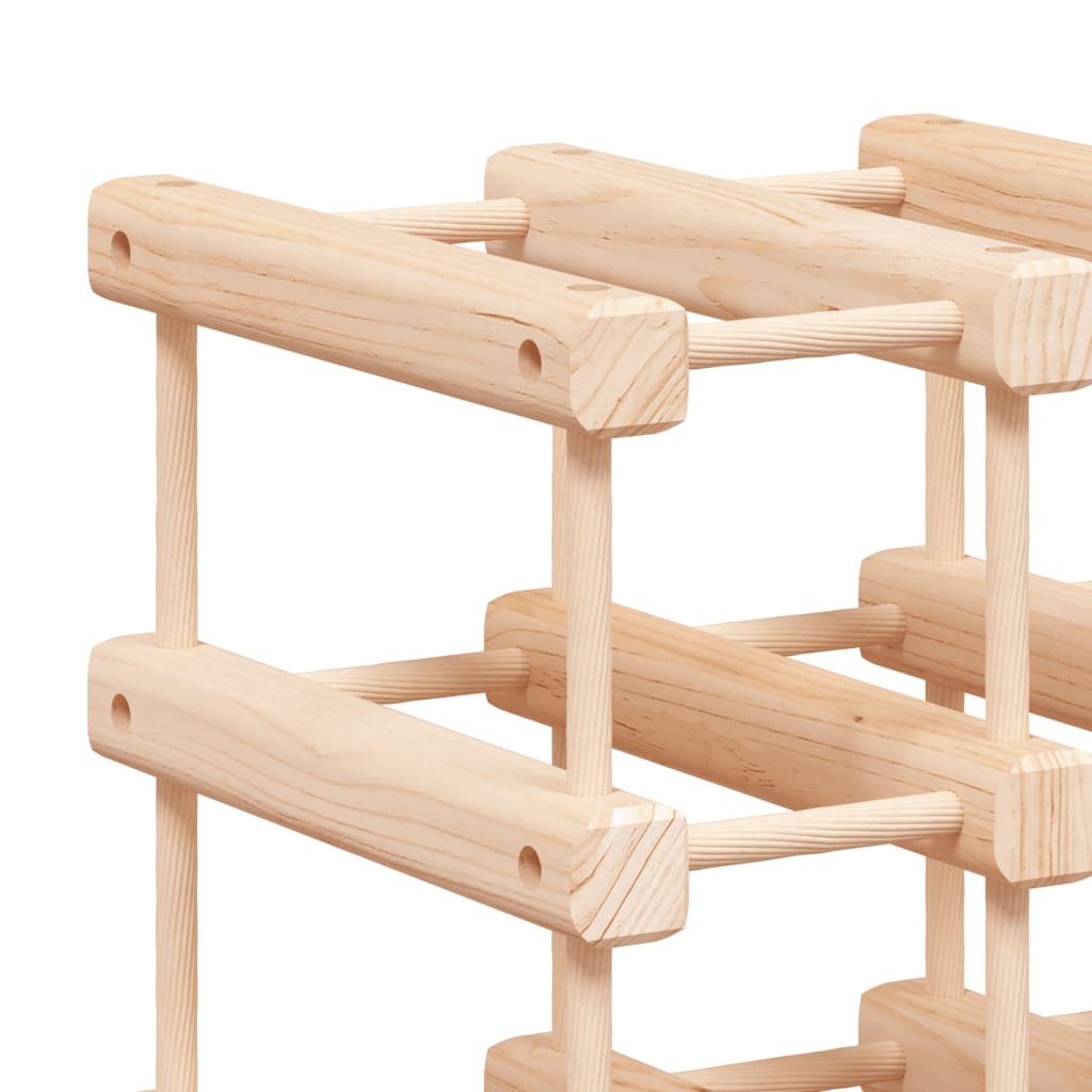 vidaXL Wine Rack for 72 Bottles 90.5x23x90.5 cm Solid Wood Pine 6