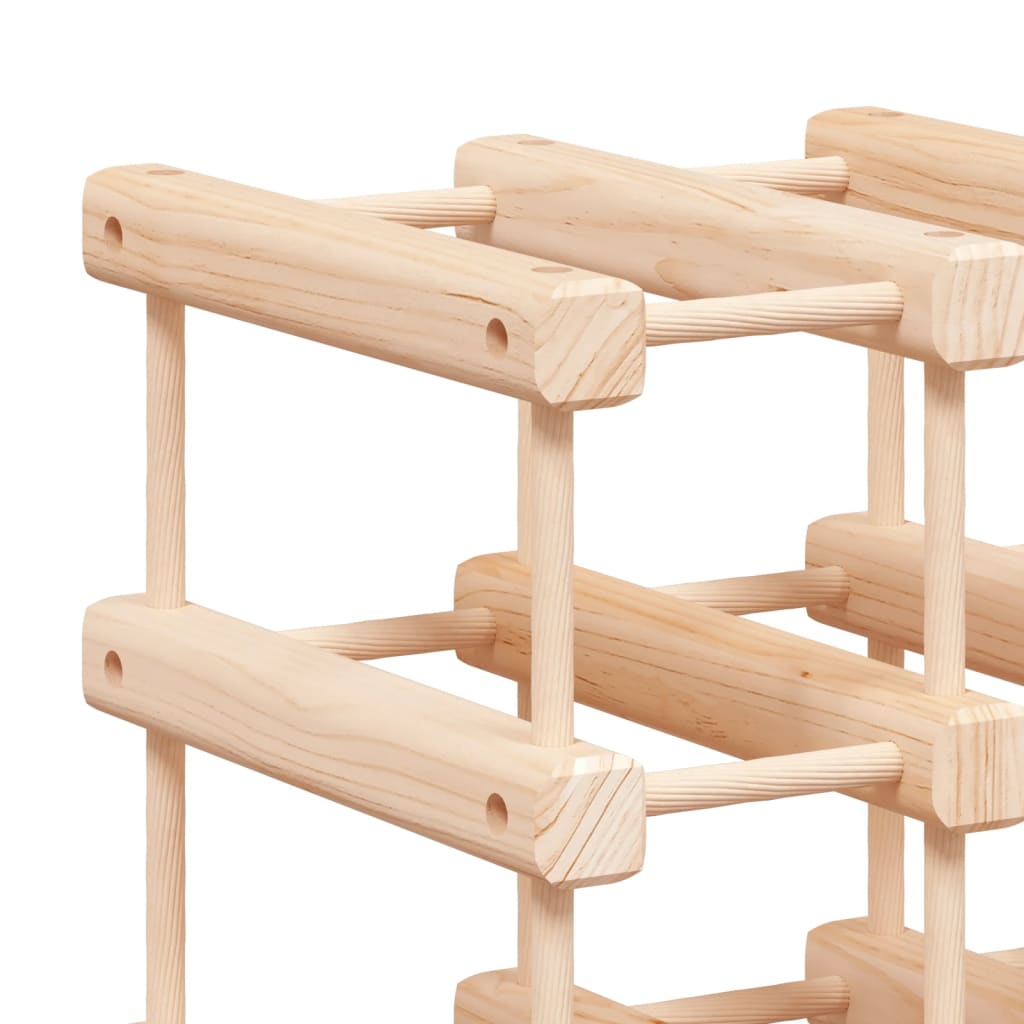 vidaXL Wine Rack for 120 Bottles 112.5x23x123.5 cm Solid Wood Pine 6