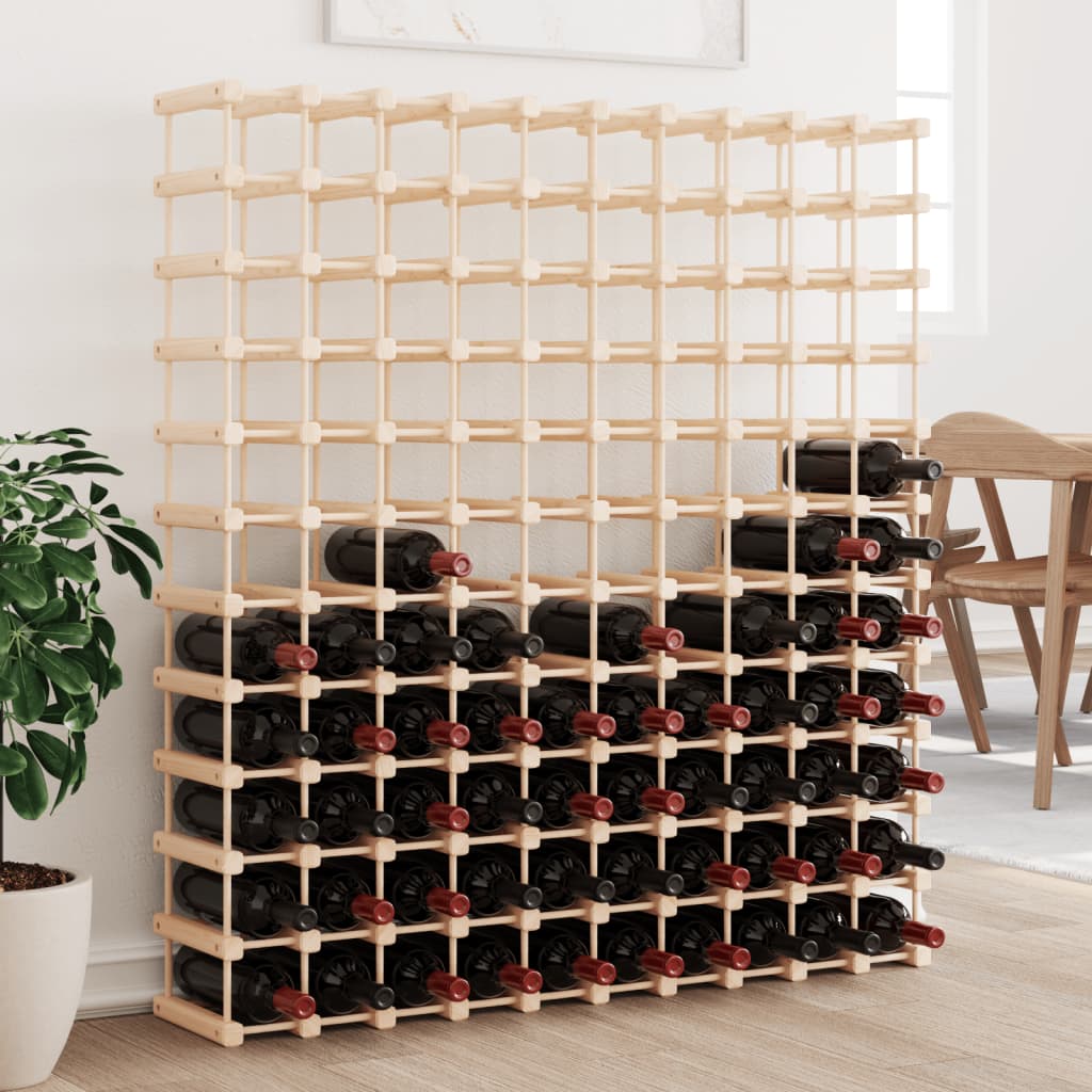 vidaXL Wine Rack for 120 Bottles 112.5x23x123.5 cm Solid Wood Pine 1