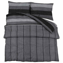 vidaXL Duvet Cover Set Dark Grey 240x220 cm Cotton 2