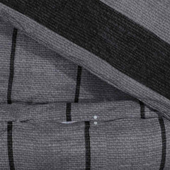 vidaXL Duvet Cover Set Dark Grey 240x220 cm Cotton 4