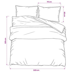 vidaXL Duvet Cover Set Dark Grey 240x220 cm Cotton 6