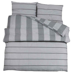 vidaXL Duvet Cover Set Light Grey 260x240 cm Cotton 2