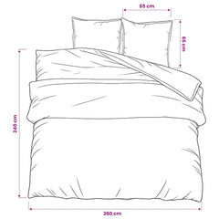 vidaXL Duvet Cover Set Light Grey 260x240 cm Cotton 6
