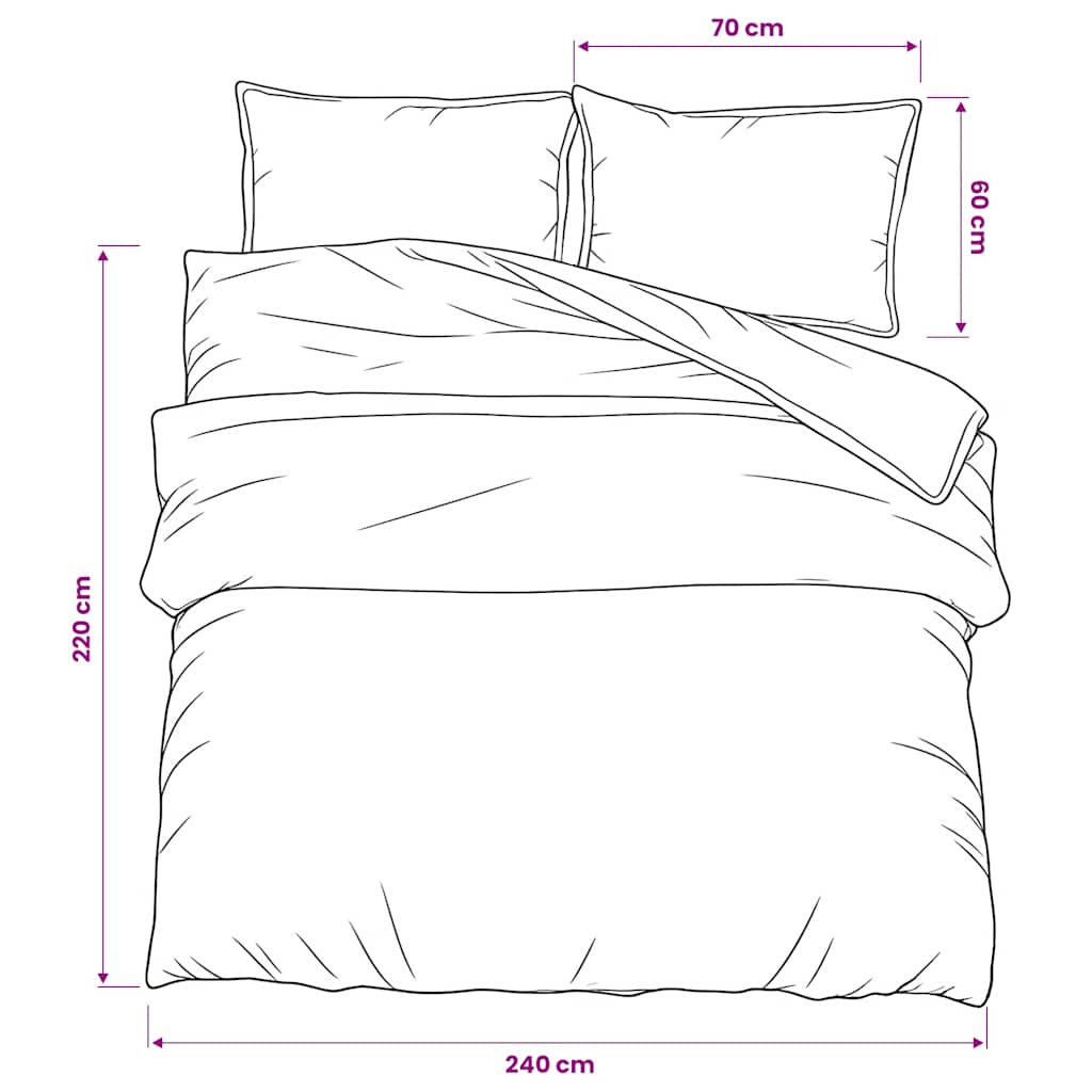 vidaXL Duvet Cover Set Multicolour 240x220 cm Cotton 6