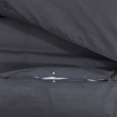 vidaXL Duvet Cover Set Black and White 220x240 cm Cotton 4
