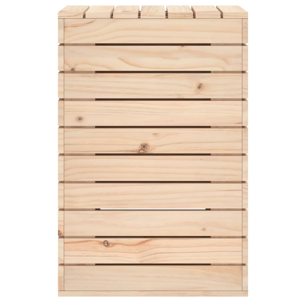 vidaXL Laundry Basket 44x44x66 cm Solid Wood Pine 5
