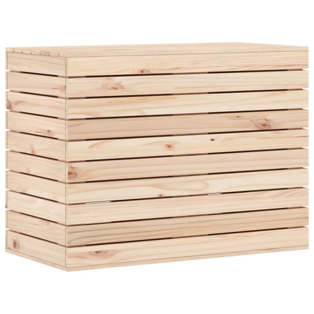 vidaXL Laundry Basket 88.5x44x66 cm Solid Wood Pine 2