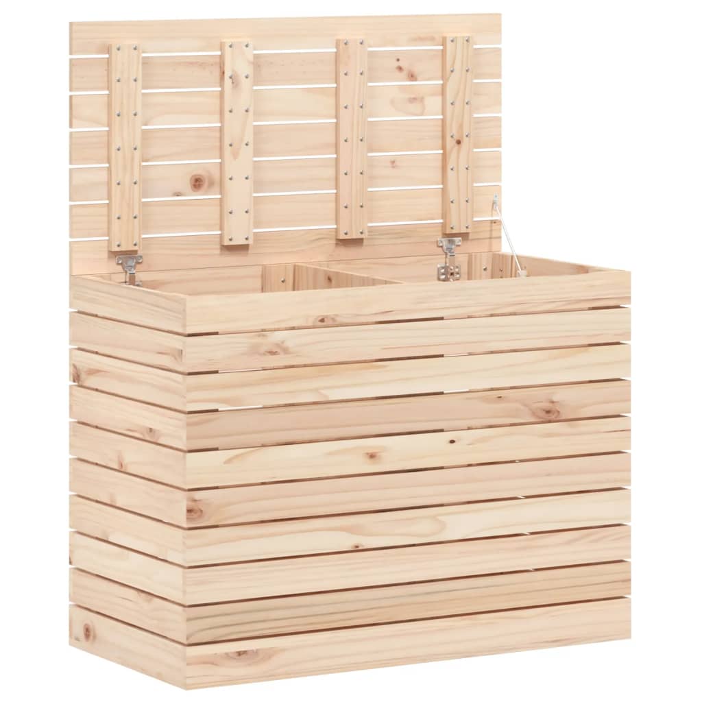 vidaXL Laundry Basket 88.5x44x66 cm Solid Wood Pine 4