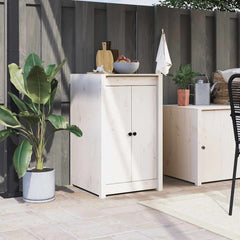 vidaXL Outdoor Kitchen Door "MEPPEL" White 50x9x82 cm Solid Wood Pine 1