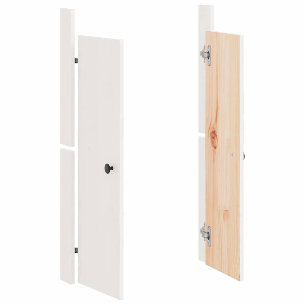 vidaXL Outdoor Kitchen Doors MEPPEL 2 pcs White 50x9x82 cm Solid Wood Pine 3