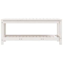 vidaXL Garden Bench White 108x35x45 cm Solid Wood Pine 4