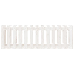 vidaXL Garden Raised Bed with Fence Design White 150x50x50 cm Solid Wood Pine 5