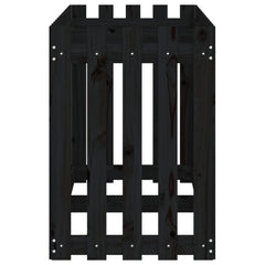 vidaXL Garden Raised Bed with Fence Design Black 150x50x70 cm Solid Wood Pine 6