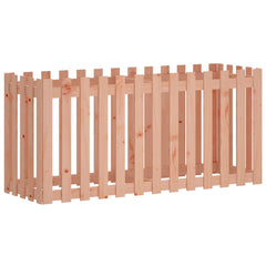 vidaXL Garden Raised Bed with Fence Design 150x50x70 cm Solid Wood Douglas 2