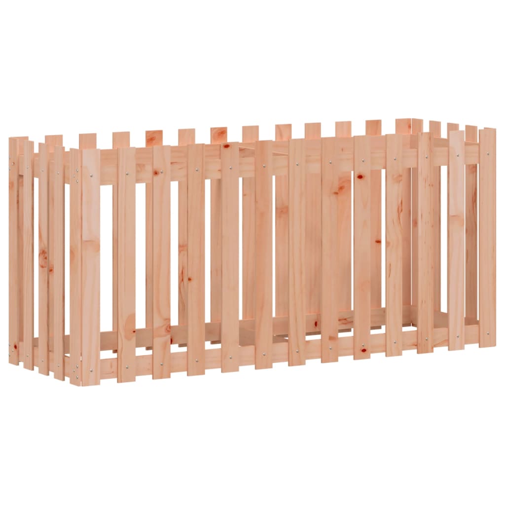 vidaXL Garden Raised Bed with Fence Design 150x50x70 cm Solid Wood Douglas 4
