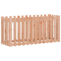 vidaXL Garden Raised Bed with Fence Design 150x50x70 cm Solid Wood Douglas 4
