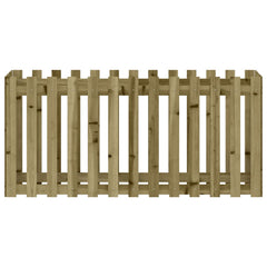 vidaXL Garden Raised Bed with Fence Design 150x50x70 cm Impregnated Wood Pine 5
