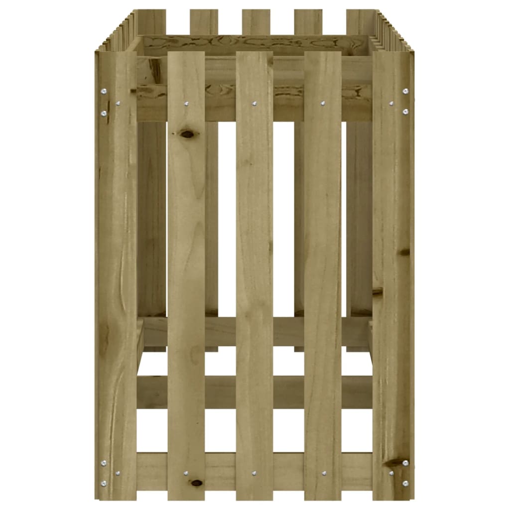 vidaXL Garden Raised Bed with Fence Design 150x50x70 cm Impregnated Wood Pine 6