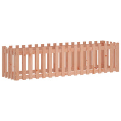 vidaXL Garden Raised Bed with Fence Design 200x50x50 cm Solid Wood Douglas 2