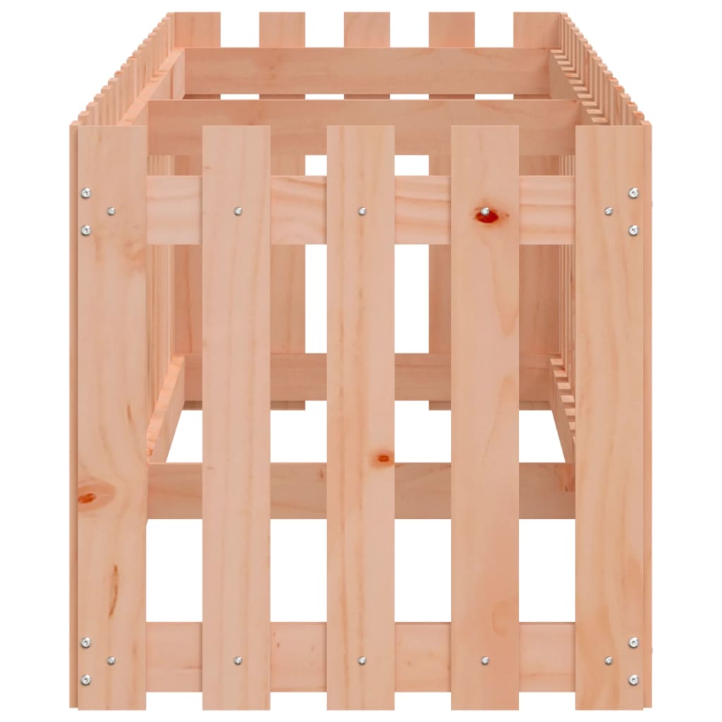 vidaXL Garden Raised Bed with Fence Design 200x50x50 cm Solid Wood Douglas 6