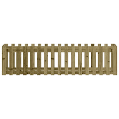 vidaXL Garden Raised Bed with Fence Design 200x50x50 cm Impregnated Wood Pine 5