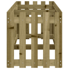 vidaXL Garden Raised Bed with Fence Design 200x50x50 cm Impregnated Wood Pine 6
