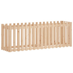 vidaXL Garden Raised Bed with Fence Design 200x50x70 cm Solid Wood Pine 2