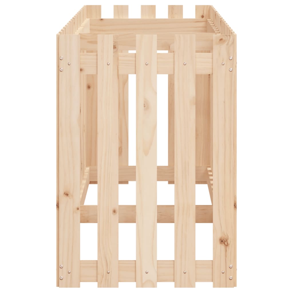 vidaXL Garden Raised Bed with Fence Design 200x50x70 cm Solid Wood Pine 6