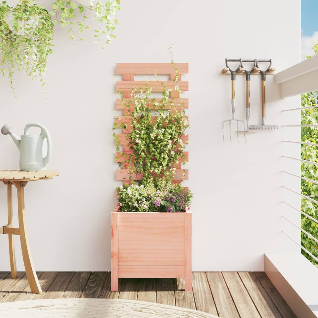 vidaXL Garden Planter with Rack 39x39.5x114 cm Solid Wood Douglas 1