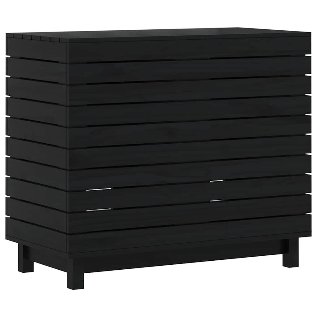 vidaXL Laundry Basket 88,5x44x76 cm Solid Wood Pine 2