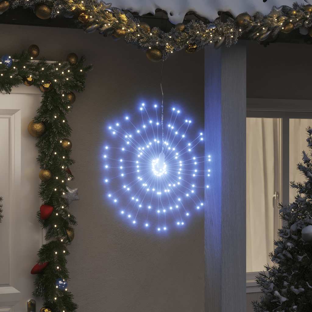 vidaXL Christmas Starburst Lights 140 LEDs 4 pcs Cold White 17 cm 1
