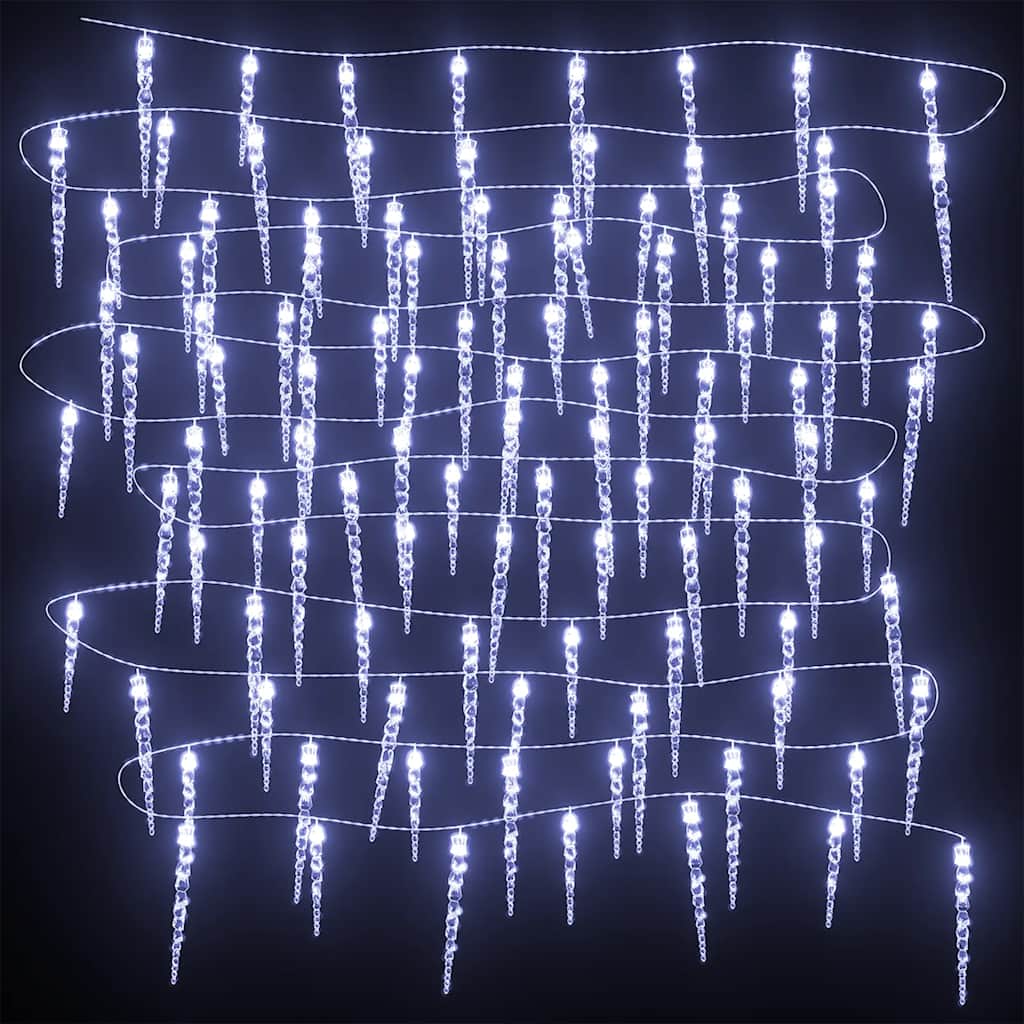 Christmas Icicle Light LEDs 20 m Acrylic PVC Cold white